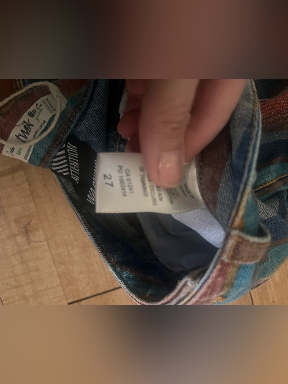 TWIK Simons
Retro Multicolor Striped Jeans High Rise
Straight Leg Denim Size 27 - Picture 7 of 8
